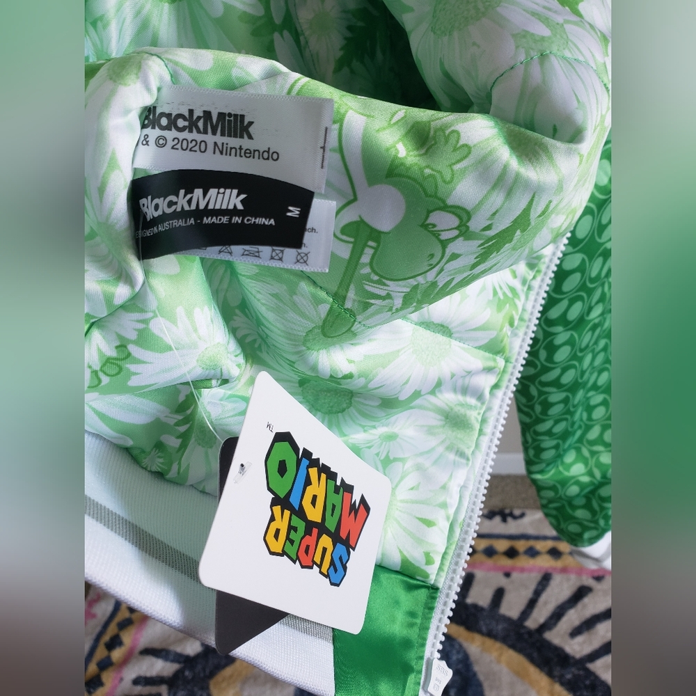 BLACKMILK YOSHI SHINY BOMBER JACKET M NWT POKEMON UNISEX - Picture 7 of 9